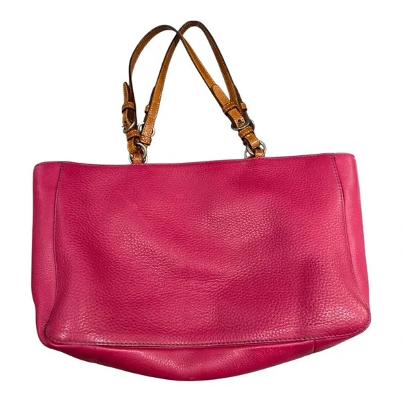 Coach Pink Leather Tote Bag - Picture 6 of 8